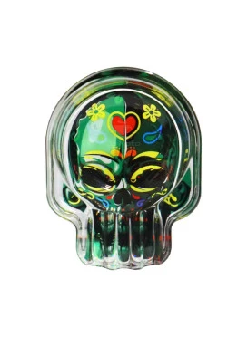 Cinzeiro de Vidro Black Skull