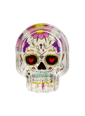 Cinzeiro de Vidro Heart Skull