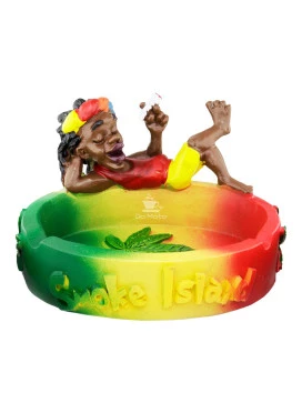 Cinzeiro de Resina Reggae Smoke Island 