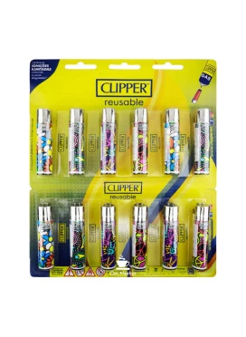 Cartela de Isqueiro Clipper Hippie Party