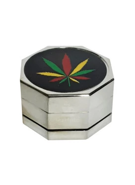 Dichavador de Metal Octagonal Cannabis