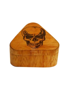 Dichavador Triangular Wood Burning Caveira