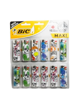 Cartela de Isqueiro Bic Skull Colors