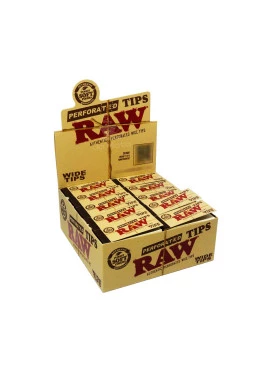 Caixa de Piteira Raw Perforated Wide Tips