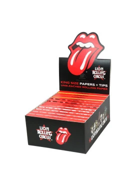 Caixa de Seda Lion Rolling Circus Rolling Stones King Size c/ Piteira