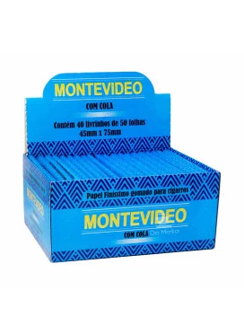 Caixa de Papel Para Enrolar Cigarro Montevideo com Cola 45mm x 75mm