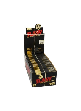 Caixa Raw Black single Wide - 50 unidades