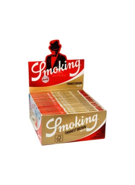 Caixa de Seda Smoking Thinnest Brown King Size - 50 Uni.