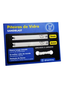  Cartela c/2 Piteiras de Vidro Sanblast Hippie Bong