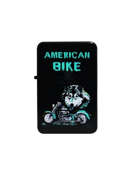 Isqueiro Clássico American Bike Wolf