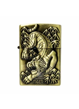 Isqueiro de Metal Dourado Tiger