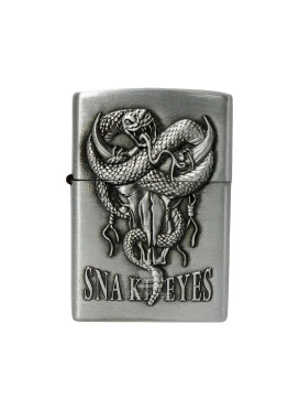 Isqueiro de Metal Prata Snake Eyes