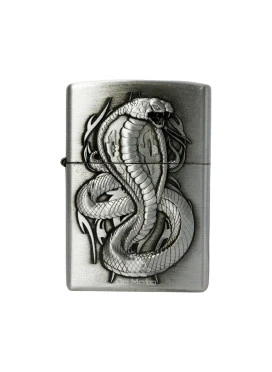 Isqueiro de Metal Prata Snake 