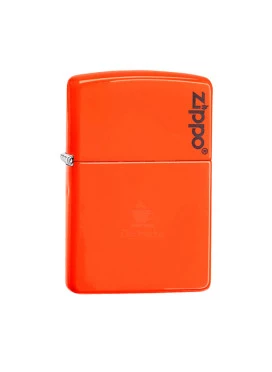Zippo Navy Matte Laranja Neon