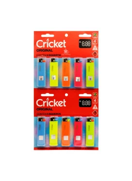 Cartela de Isqueiro Cricket Grande Neon