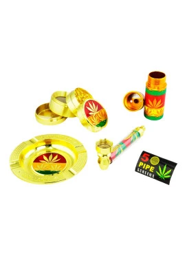 Kit de Cinzeiro de Metal Com Acessórios