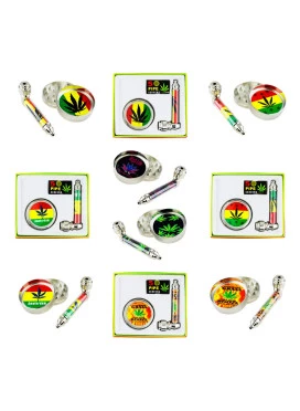 Caixa de Kit Pipe de Metal Com Acessórios 
