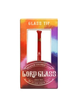 Piteira de Vidro Lord Glass Colors Red