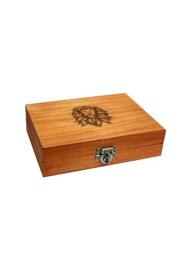 Mini Box Wood Burning Lion