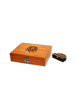 Mini Box Glass Wood Burning Lion