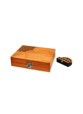 Mini Box Glass Wood Burning Mandala