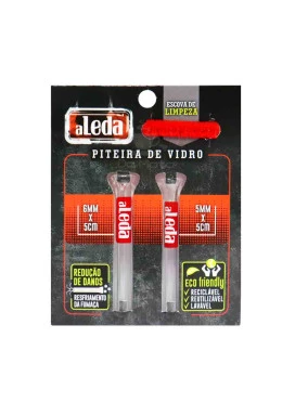 Kit de Piteira de vidro aLeda 5mm e 6mm