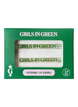 Kit Piteira de Vidro Girls in Green x Hippie Bong 6mm