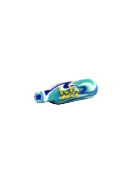 Piteira de Vidro Lord Glass Wig Wag Reverse 10,5mm Blue