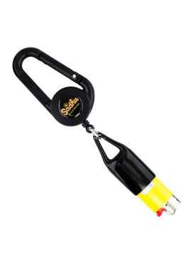 Porta Isqueiro Mosquetão Retrátil Sadhu Pequeno Black Edition