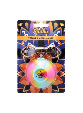 Kit Tesoura de Metal + Cuia Sadhu