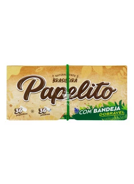 Kit de Seda com Piteira e Bandeja Papelito Brown King Size