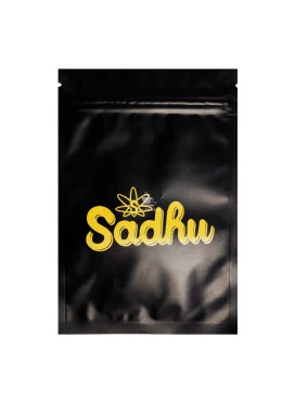 Zip Lock Sadhu Black 8x6cm 