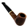Cachimbo Elite Dourado Reto Piteira Chifre de frente tabacaria da mata