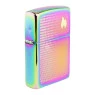 Isqueiro Zippo Dots And Flame Design 46569 de lado tabacaria da mata