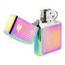 Isqueiro Zippo Dots And Flame Design 46569 de frente aberto tabacaria da mata