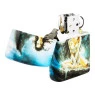 Isqueiro Zippo Floral Skull Design 46577 de lado aberto tabacaria da mata
