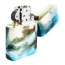 Isqueiro Zippo Floral Skull Design 46577 de lado aberto tabacaria da mata
