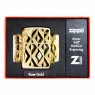 Isqueiro Zippo Geometric Diamond Pattern Design 49702 de frente na embalagem tabacaria da mata