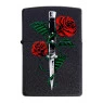 Isqueiro Zippo Rose Dagger Tattoo Design 49778 de frente tabacaria da mata