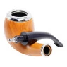 Cachimbo de Acrílico Curvo Marrom Claro
