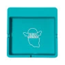 Cinzeiro de Silicone Silly Dog Grande Quadrado azul