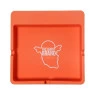 Cinzeiro de Silicone Silly Dog Grande Quadrado laranja