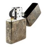 Isqueiro Zippo Trippy Skull Design 46425 de lado aberto tabacaria da mata