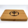  Bandeja de bambu The World Piece com logo