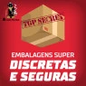Imagem informando que as embalagens são super discretas e seguras