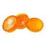 Dichavador Bem Bolado Policarbonato Laranja 4cm de lado aberto tabacaria da mata