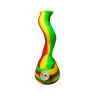 Bong de Silicone Zig-Zag 26cm verde, vermelho e amarelo