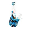 Bong de Silicone e Vidro Eye Blue 18cm de lado tabacaria da mata