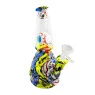 Bong de Silicone e Vidro Multicolor 18cm de lado tabacaria da mata