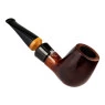 Cachimbo Anel Madeira Reto de frente